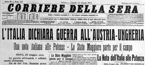 il Corriere del 24maggio1915